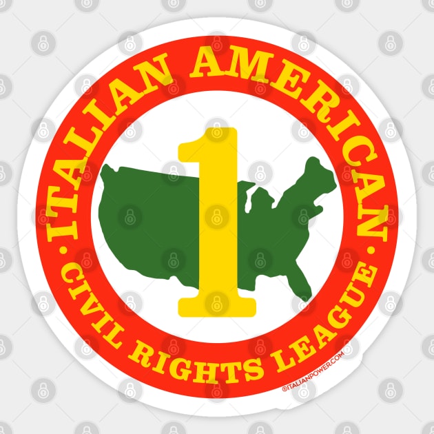 Italian American Civil Rights League Sticker by ItalianPowerStore